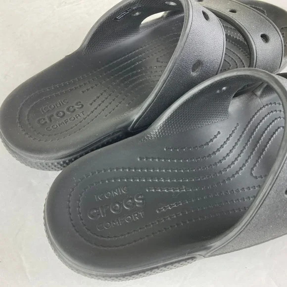 Crocs Classic Slide Sandal Black Women Sz 9 Mens 7 Comfort Slip On - Picture 5 of 6